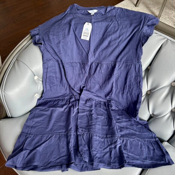 BNWT Navy shift dress from Time & Tru Sz L (12-14) - Picture 3 of 5